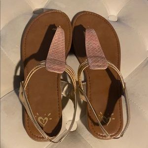 Rose gold sandals